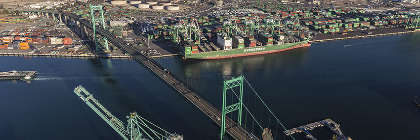 Landmark Near the Florence-Graham Area: Port of Los Angeles Terminal Island Vincent Thomas Bridge Aviation & Airport Management Degrees in the Florence-Graham area.